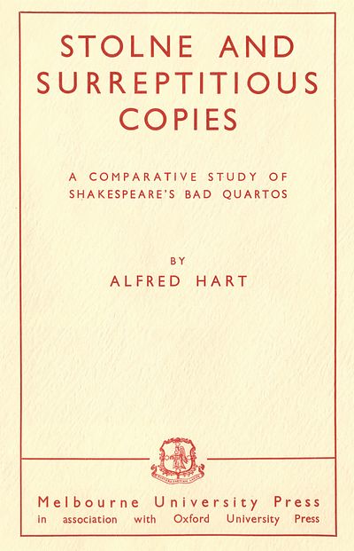 Stolne and Surreptitious Copies
